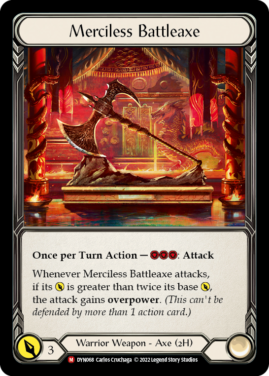 Merciless Battleaxe [DYN068] (Dynasty)  Rainbow Foil | Webway Games