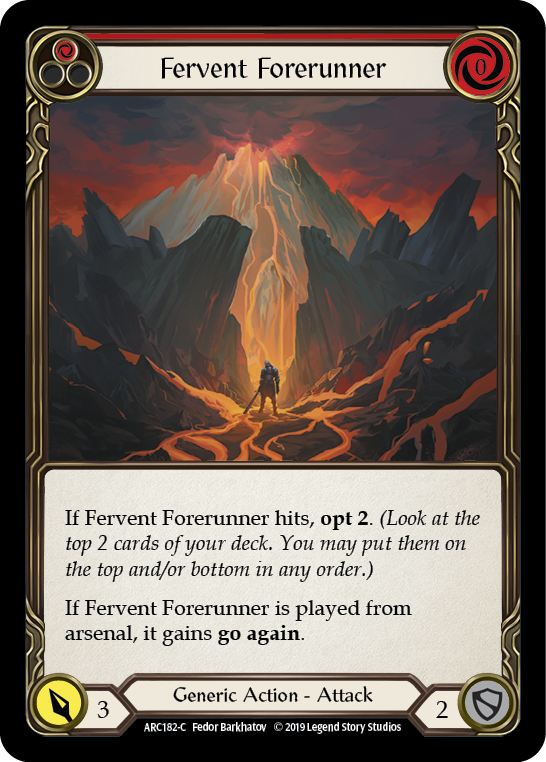 Fervent Forerunner (Red) [ARC182-C] (Arcane Rising)  1st Edition Normal | Webway Games