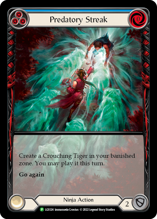 Predatory Streak (Blue) [LGS124] (Promo)  Rainbow Foil | Webway Games