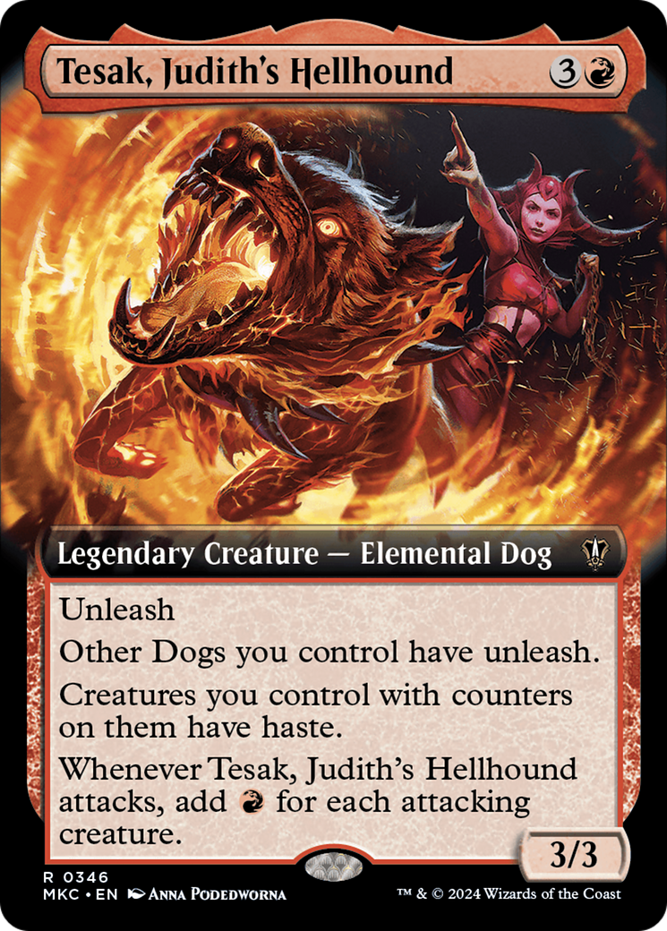 Tesak, Judith's Hellhound (Extended Art) [Murders at Karlov Manor Commander] | Webway Games