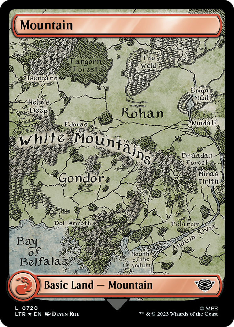 Mountain (720) (Surge Foil) [The Lord of the Rings: Tales of Middle-Earth] | Webway Games