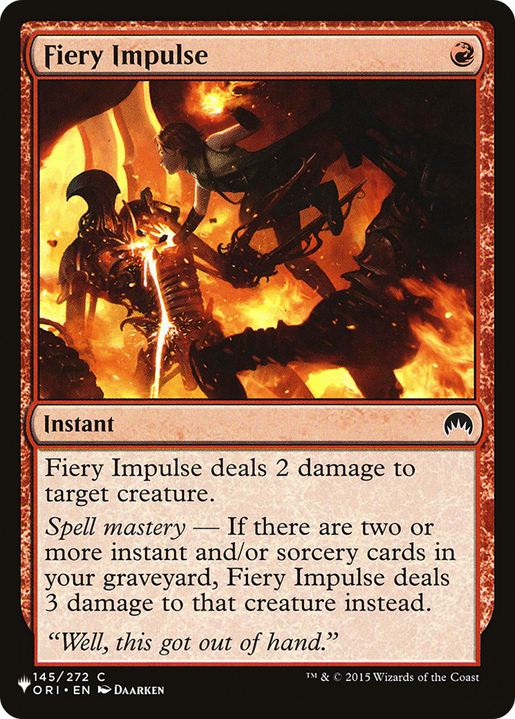 Fiery Impulse [The List] | Webway Games