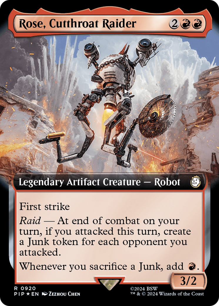 Rose, Cutthroat Raider (Extended Art) (Surge Foil) [Fallout] | Webway Games