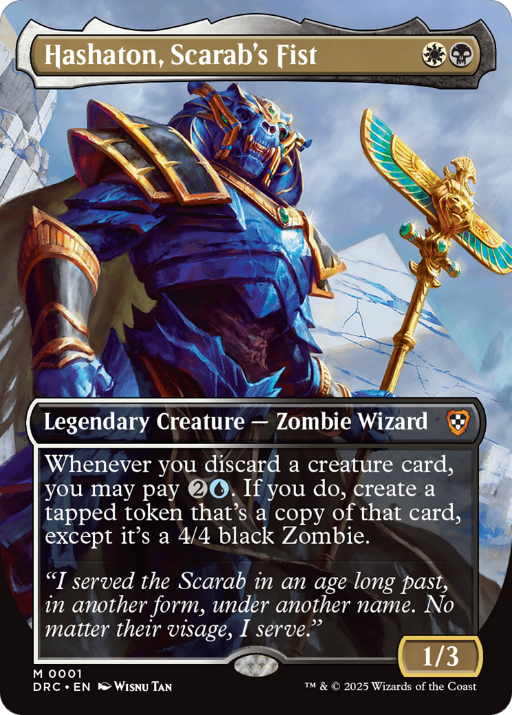 Hashaton, Scarab's Fist (Borderless) [Aetherdrift Commander] | Webway Games