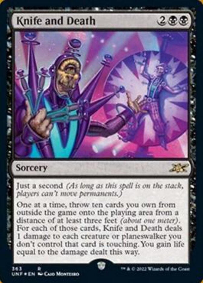 Knife and Death (Galaxy Foil) [Unfinity] | Webway Games