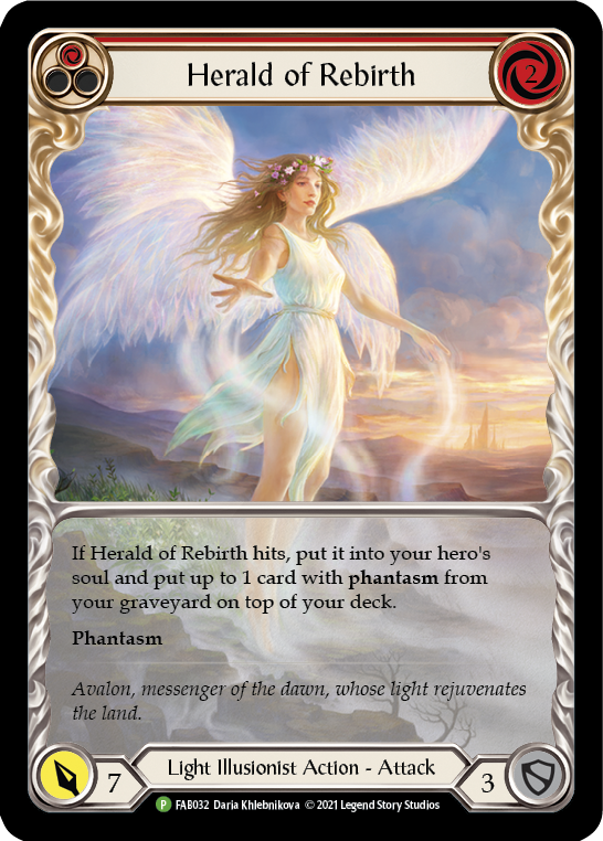 Herald of Rebirth (Red) [FAB032] (Promo)  Rainbow Foil | Webway Games