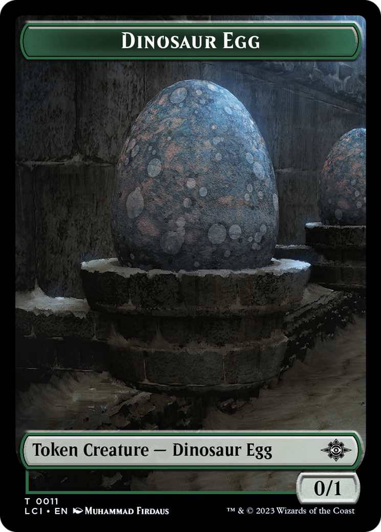 Dinosaur Egg // Dinosaur (0010) Double-Sided Token [The Lost Caverns of Ixalan Tokens] | Webway Games