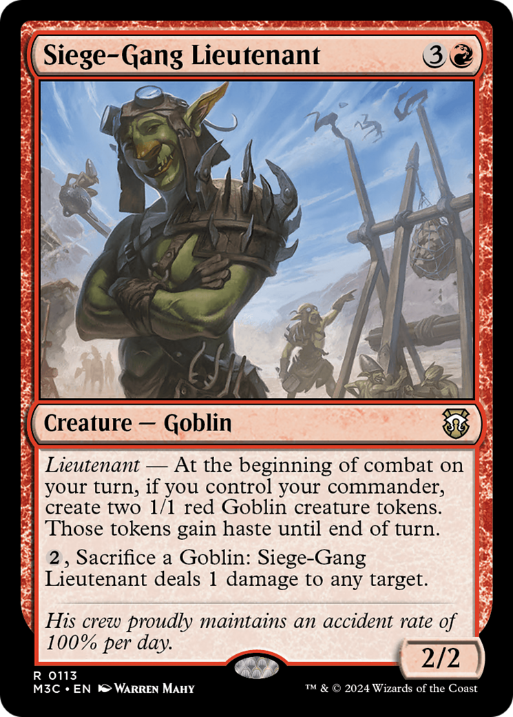 Siege-Gang Lieutenant [Modern Horizons 3 Commander] | Webway Games