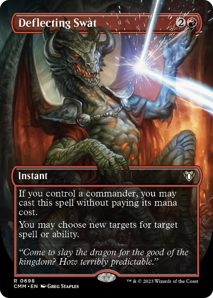 Deflecting Swat (Borderless Alternate Art) [Commander Masters] | Webway Games