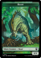 Elephant (Ripple Foil) // Beast (0016) Double-Sided Token [Modern Horizons 3 Commander Tokens] | Webway Games