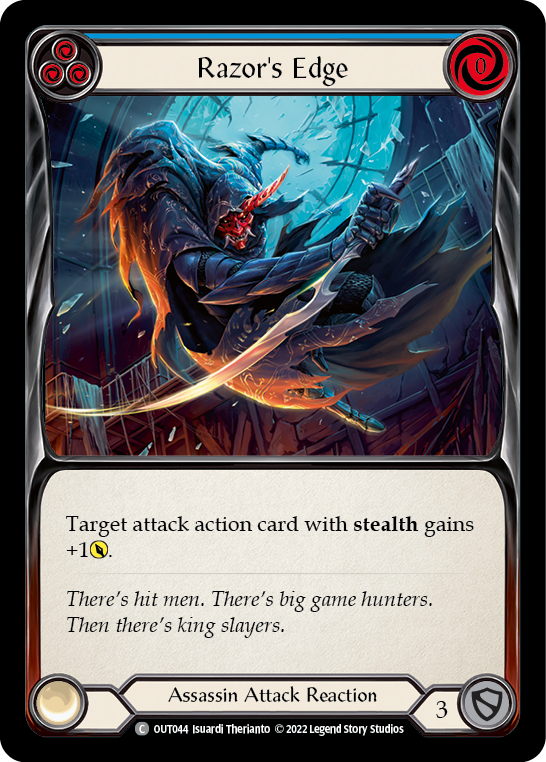 Razor's Edge (Blue) [OUT044] (Outsiders)  Rainbow Foil | Webway Games