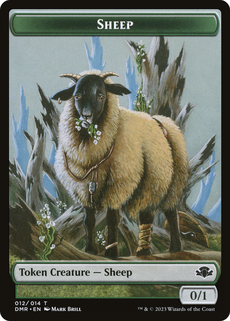 Sheep Token [Dominaria Remastered Tokens] | Webway Games