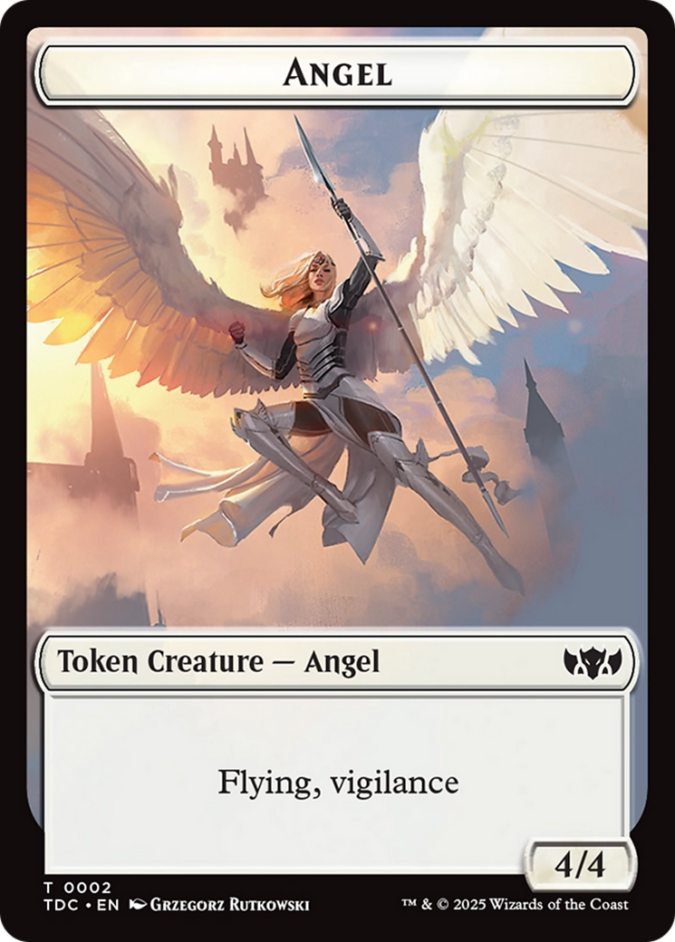 Angel // Spirit Double-Sided Token [Tarkir: Dragonstorm Commander Tokens] | Webway Games