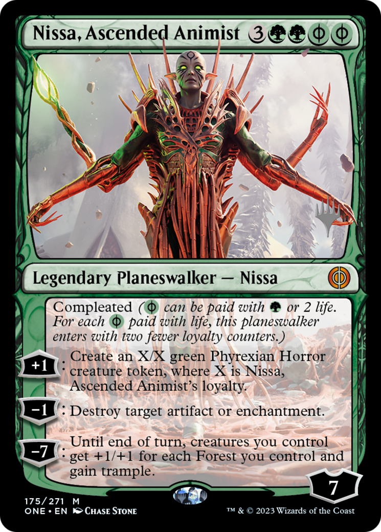 Nissa, Ascended Animist (Promo Pack) [Phyrexia: All Will Be One Promos] | Webway Games