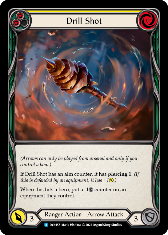 Drill Shot (Yellow) [DYN157] (Dynasty)  Rainbow Foil | Webway Games
