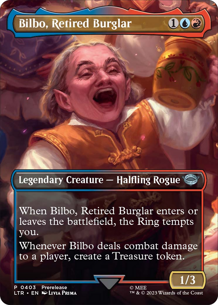 Bilbo, Retired Burglar (Borderless Alternate Art) [The Lord of the Rings: Tales of Middle-Earth] | Webway Games