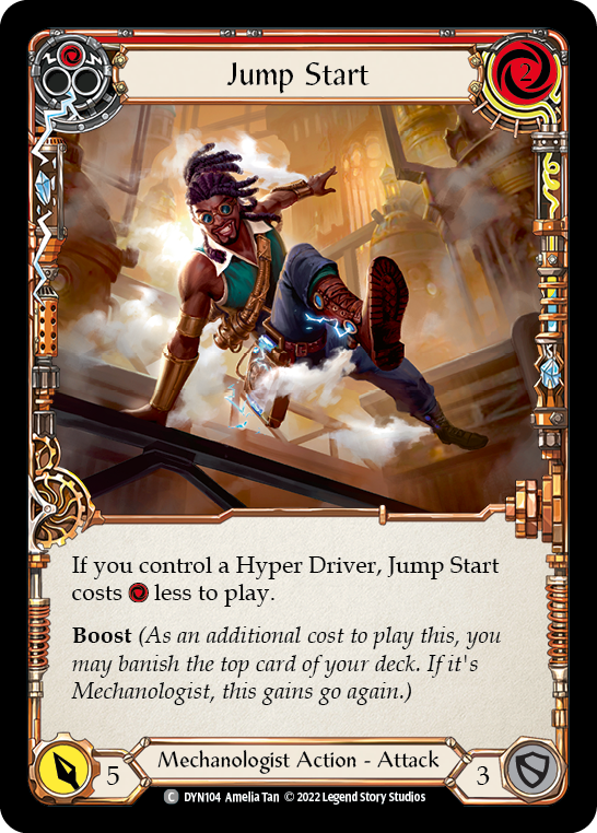 Jump Start (Red) [DYN104] (Dynasty)  Rainbow Foil | Webway Games