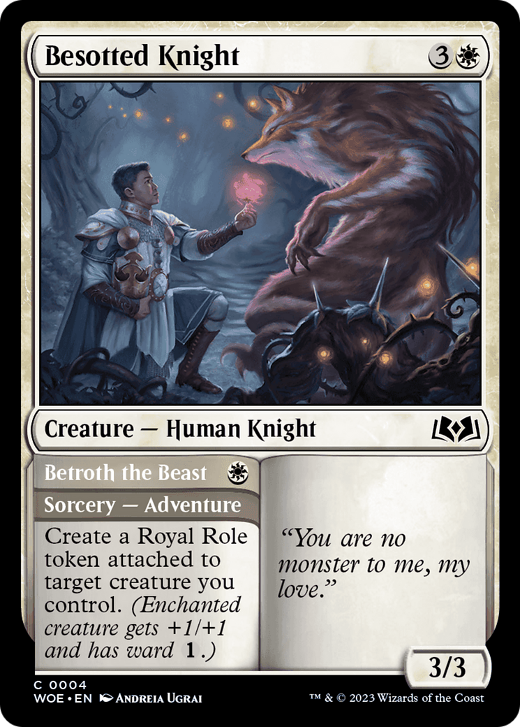 Besotted Knight // Betroth the Beast [Wilds of Eldraine] | Webway Games