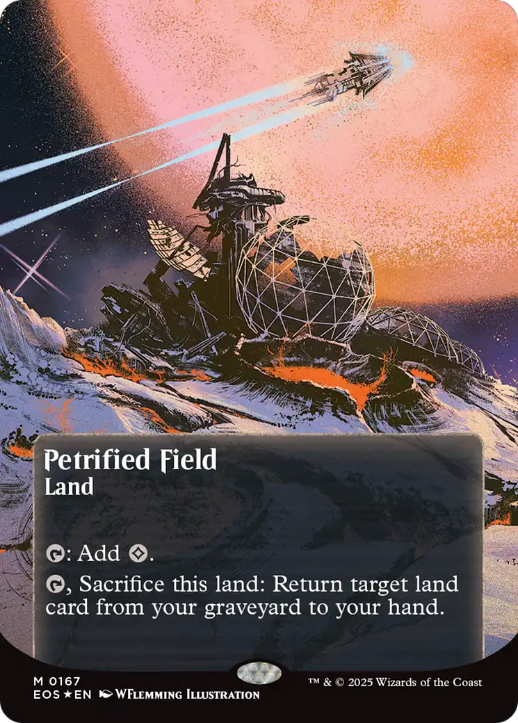 Petrified Field (0167) (Borderless) (Galaxy Foil) [Edge of Eternities: Stellar Sights] | Webway Games