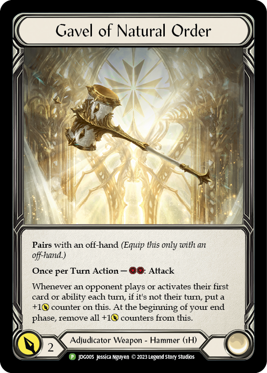 Gavel of Natural Order [JDG005] (Promo)  Cold Foil | Webway Games