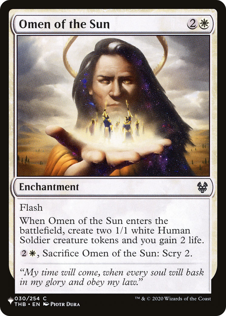 Omen of the Sun [The List] | Webway Games