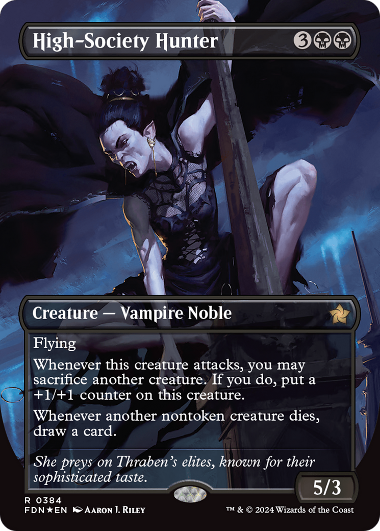 High-Society Hunter (Borderless) (Mana Foil) [Foundations] | Webway Games