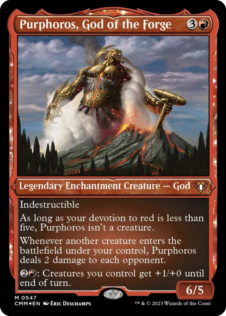 Purphoros, God of the Forge (Foil Etched) [Commander Masters] | Webway Games