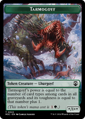 Tarmogoyf (Ripple Foil) // Saproling Double-Sided Token [Modern Horizons 3 Commander Tokens] | Webway Games