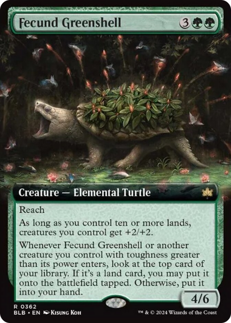 Fecund Greenshell (Extended Art) [Bloomburrow] | Webway Games