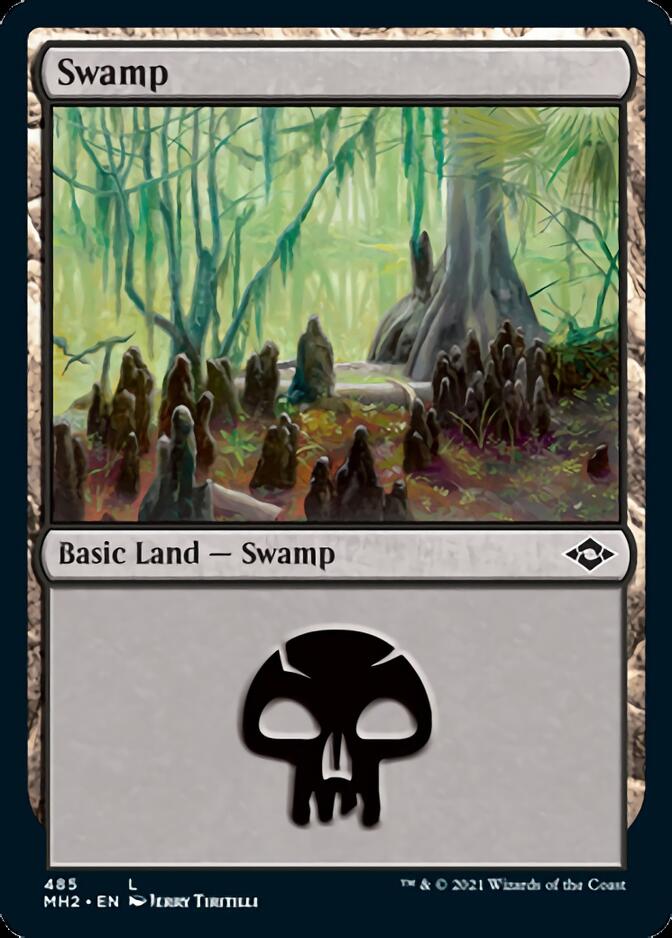 Swamp (485) (Foil Etched) [Modern Horizons 2] | Webway Games