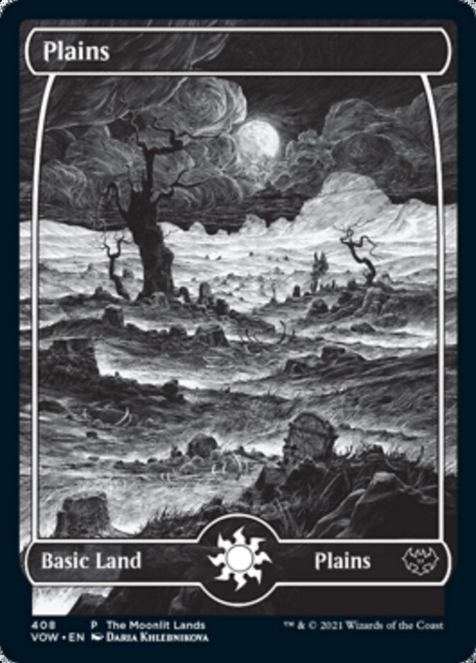 Plains (The Moonlit Lands) (Foil Etched) [Innistrad: Crimson Vow Promos] | Webway Games