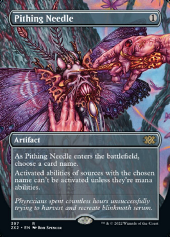 Pithing Needle (Borderless Alternate Art) [Double Masters 2022] | Webway Games