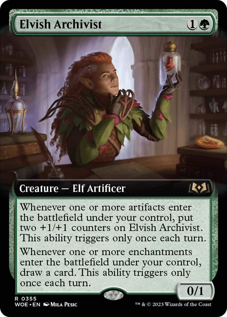 Elvish Archivist (Extended Art) [Wilds of Eldraine] | Webway Games