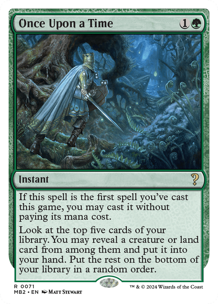 Once Upon a Time (White Border) [Mystery Booster 2] | Webway Games
