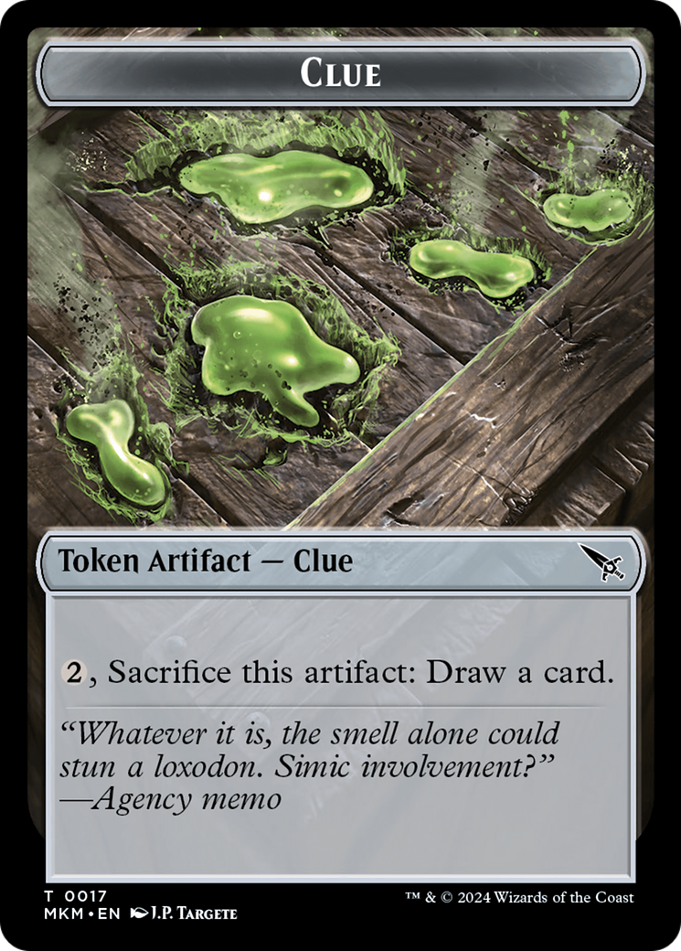 Clue (0017) // A 0044 Double-Sided Token [Murders at Karlov Manor Tokens] | Webway Games