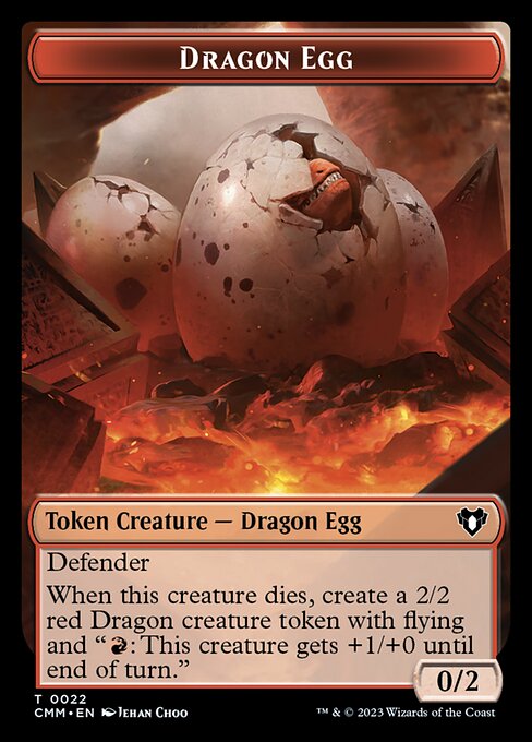 Treasure // Dragon Egg Double-Sided Token [Commander Masters Tokens] | Webway Games