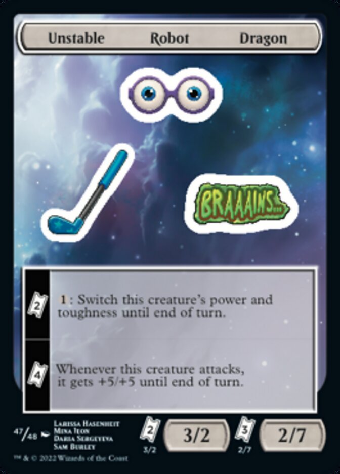Unstable Robot Dragon [Unfinity Stickers] | Webway Games