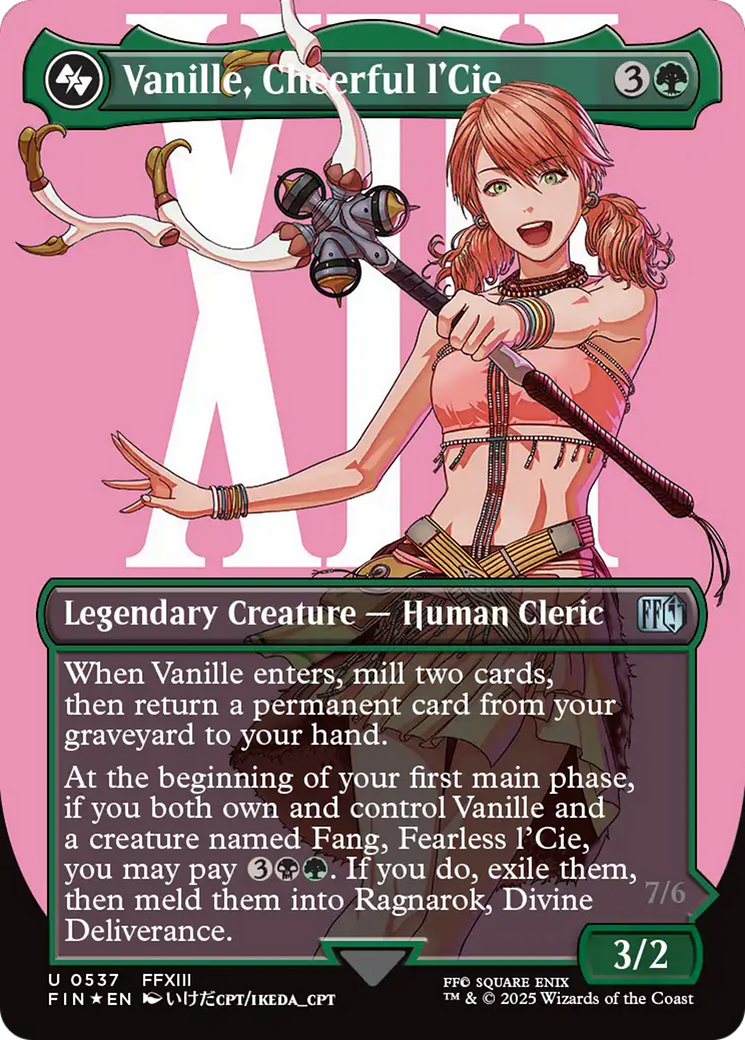 Vanille, Cheerful l'Cie // Ragnarok, Divine Deliverance (Borderless) (Surge Foil) [FINAL FANTASY] | Webway Games
