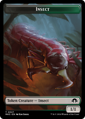 Zombie (Ripple Foil) // Insect (0027) Double-Sided Token [Modern Horizons 3 Tokens] | Webway Games