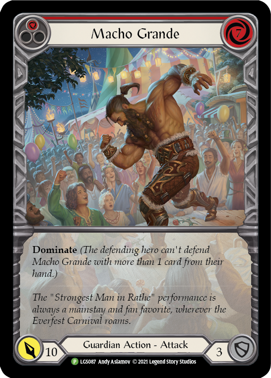 Macho Grande (Red) [LGS087] (Promo)  Rainbow Foil | Webway Games