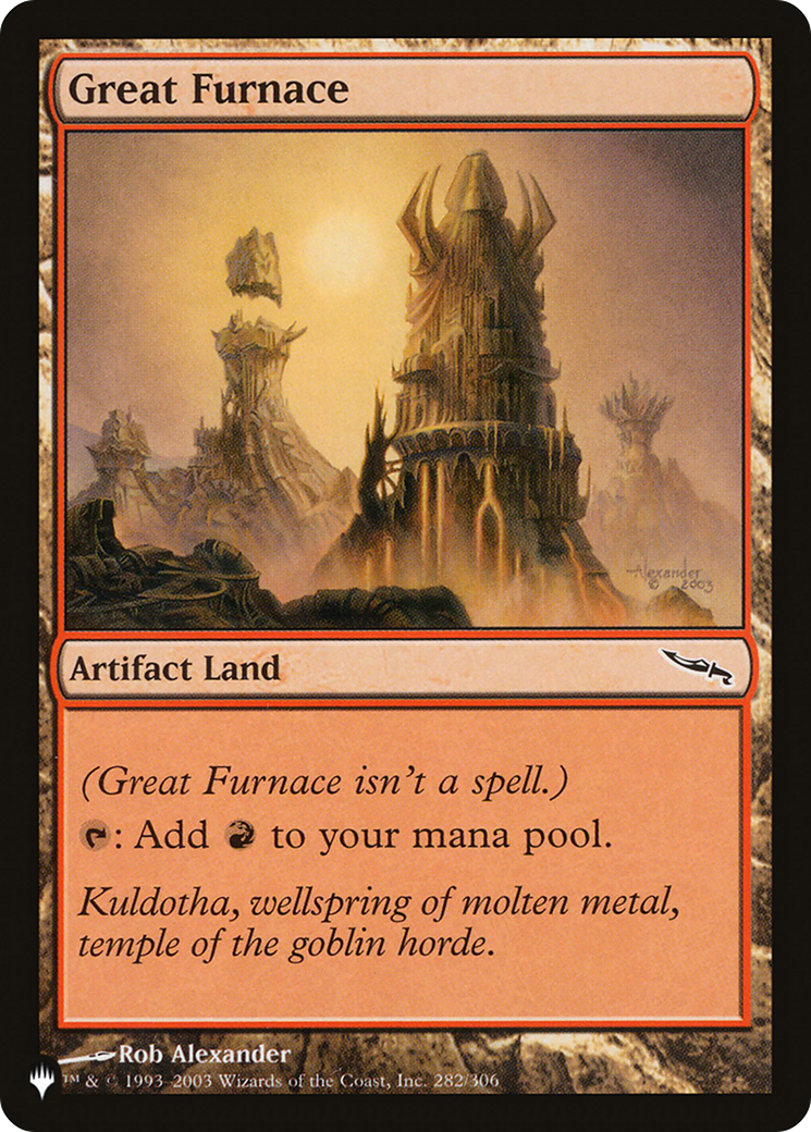 Great Furnace (MRD) [The List] | Webway Games