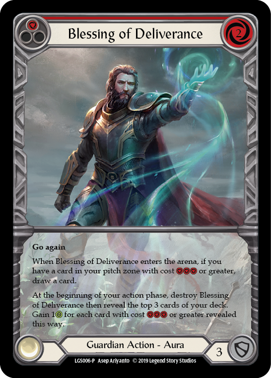 Blessing of Deliverance (Red) [LGS006-P] (Promo)  1st Edition Normal | Webway Games