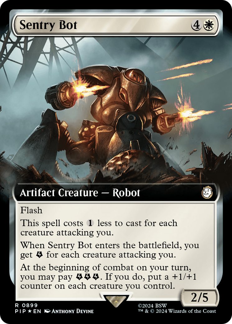 Sentry Bot (Extended Art) (Surge Foil) [Fallout] | Webway Games