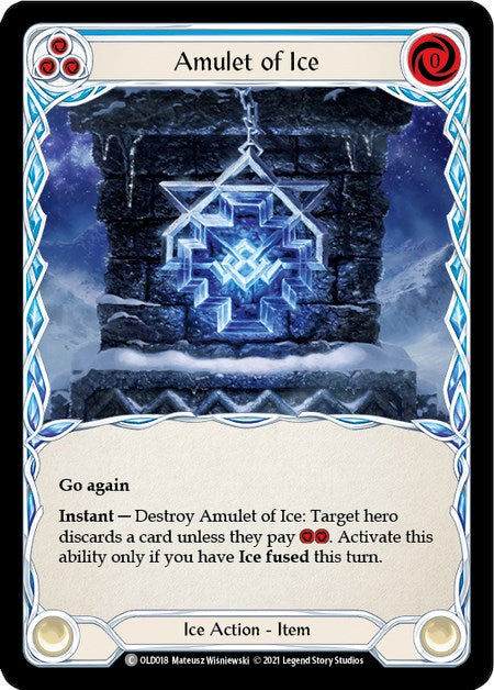 Amulet of Ice (Blue) [OLD018] (Tales of Aria Oldhim Blitz Deck)  1st Edition Normal | Webway Games