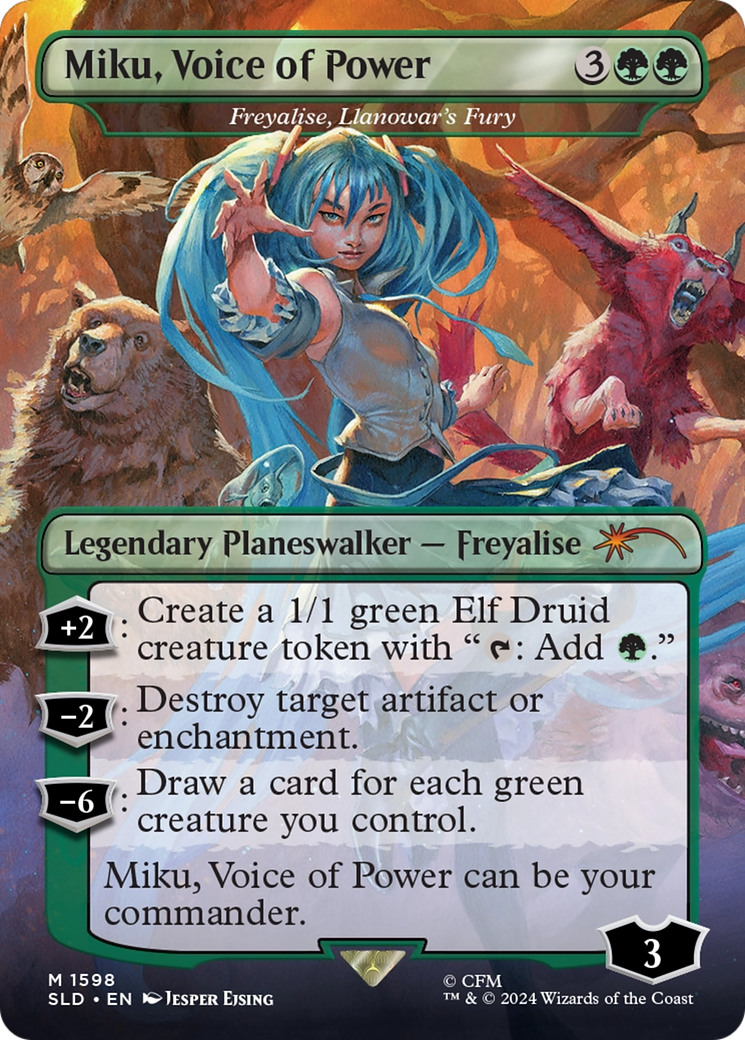 Miku, Voice of Power - Freyalise, Llanowar's Fury [Secret Lair Drop Series] | Webway Games