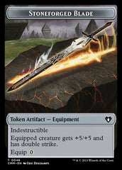 Treasure // Stoneforged Blade Double-Sided Token [Commander Masters Tokens] | Webway Games