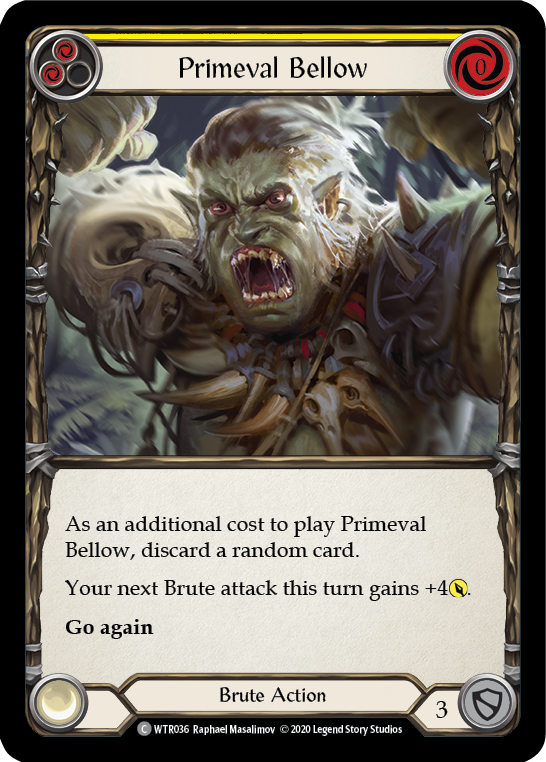 Primeval Bellow (Yellow) [U-WTR036] (Welcome to Rathe Unlimited)  Unlimited Rainbow Foil | Webway Games
