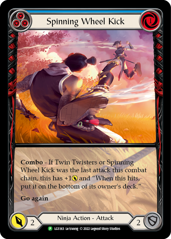 Spinning Wheel Kick (Blue) [LGS143] (Promo)  Rainbow Foil | Webway Games
