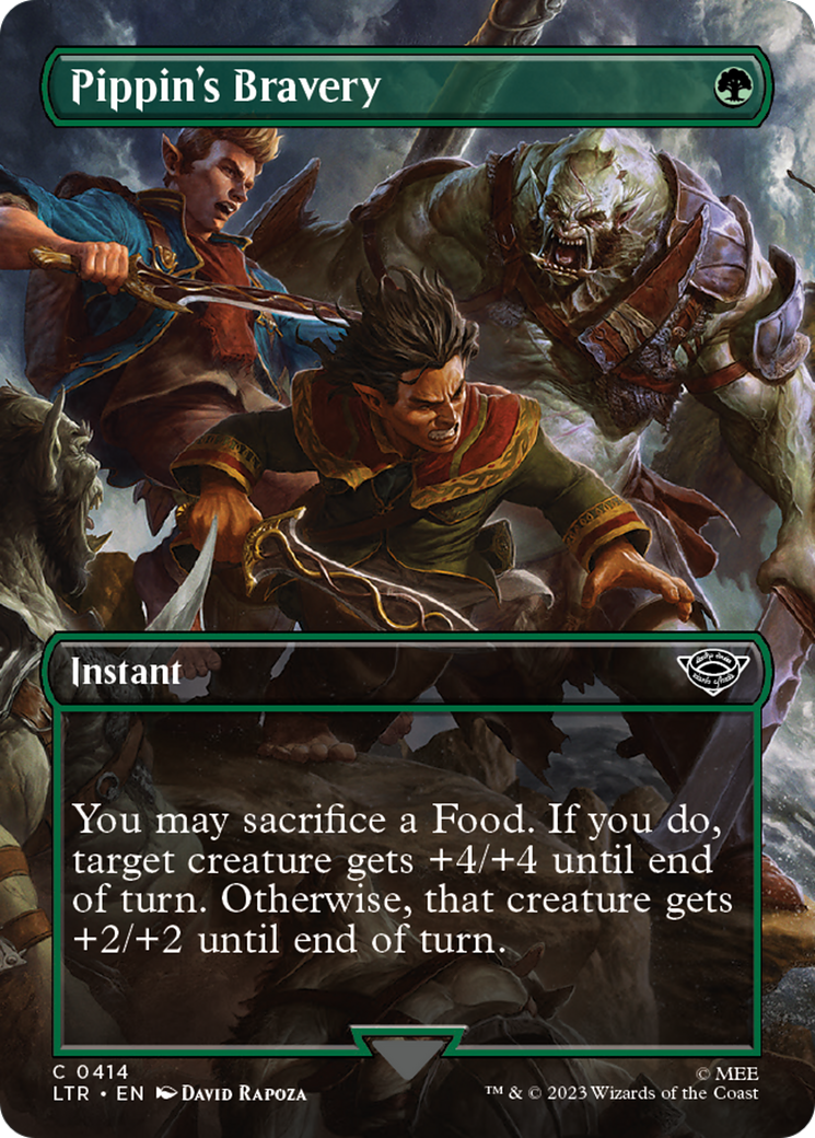 Pippin's Bravery (Borderless Alternate Art) [The Lord of the Rings: Tales of Middle-Earth] | Webway Games