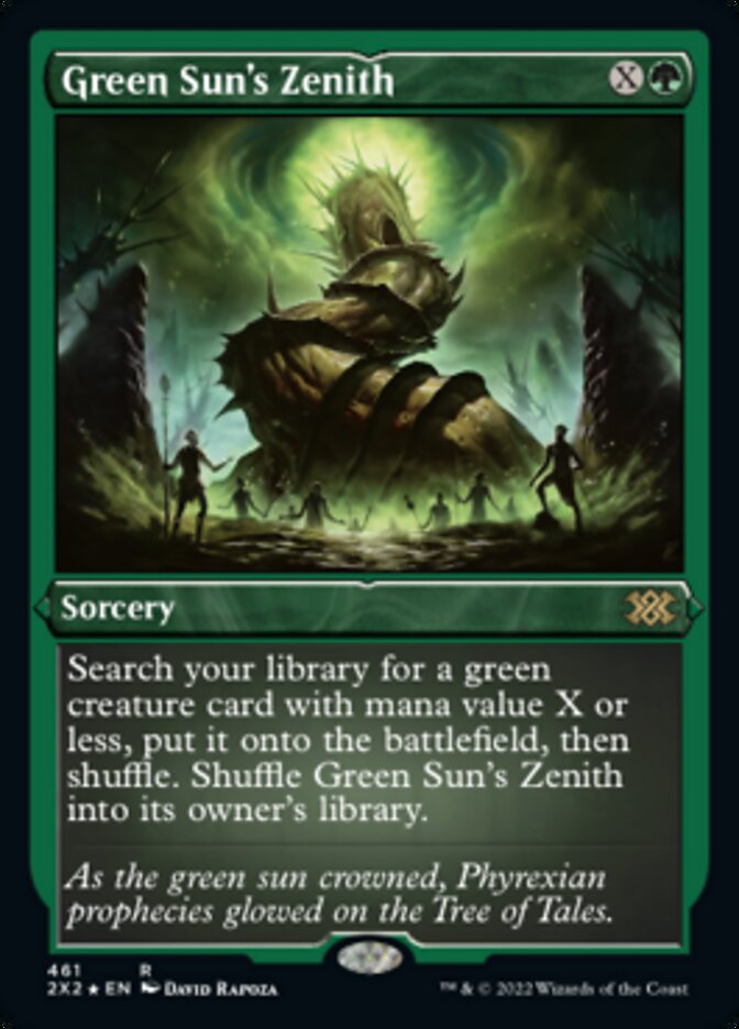 Green Sun's Zenith (Foil Etched) [Double Masters 2022] | Webway Games